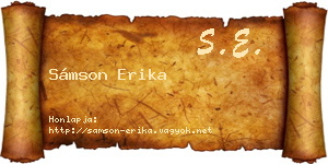 Sámson Erika névjegykártya